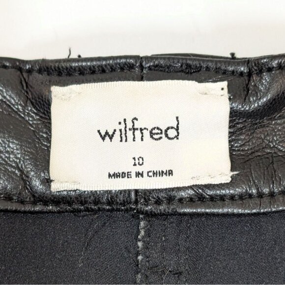 Wilfred The Melina Flare Pant High-Rise Black Vegan Leather Womens Size 10 - Picture 4 of 10
